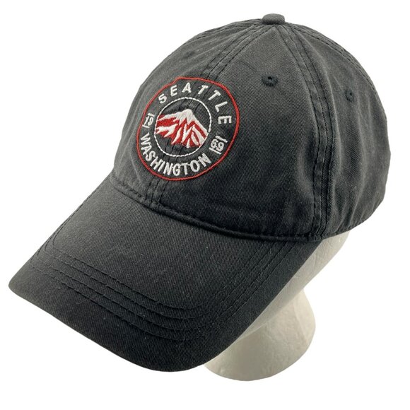 Seattle Washington 1853 Strapback Baseball Cap Hat Embroidered 100% Cotton - Picture 1 of 8